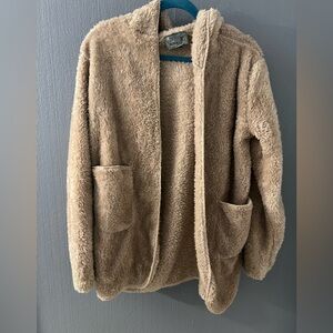 ☀️NEW☀️Tan Fuzzy Open-Front is Jacket, size One Size fits most